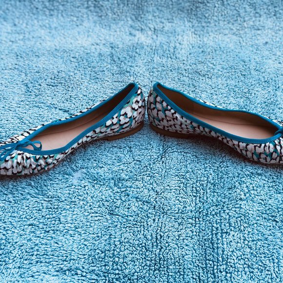 Authentic LONGCHAMP Ile Aux Pantheres Ballerina Flats, Size 6M, Lagoon Color - Picture 5 of 6